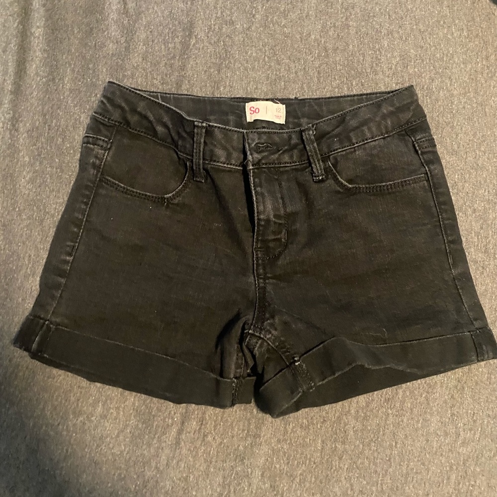 SO black shorts size 12 kids